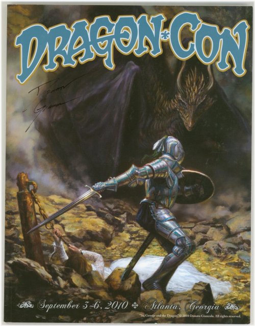 Fantasy Art Convention Collectible: Donato Giancola's Signed Program