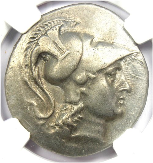Pamphylia Side AR Tetradrachm Silver Coin - 100 BC