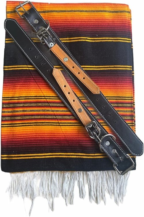 Fuego de México Handcrafted Leather Blanket Holder