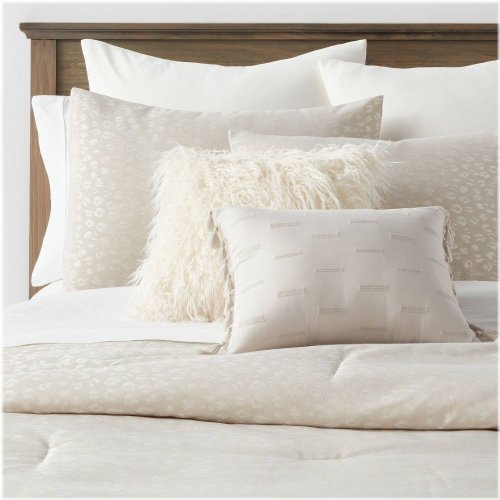 Snow Leopard Luxe Jacquard Beige Comforter Set