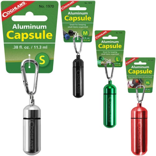 TrailSafe Water-Resistant Storage Capsule with Carabiner