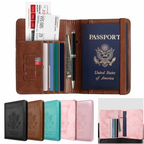 Voyage Guardian: Leather RFID-Blocking Passport and ID Holder