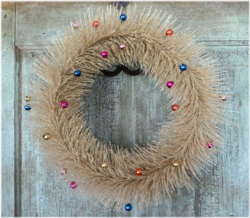 Pastel Blossom Bottle Brush Wreath