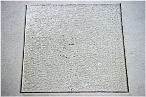 Bullseye Clear Glass Square Tile