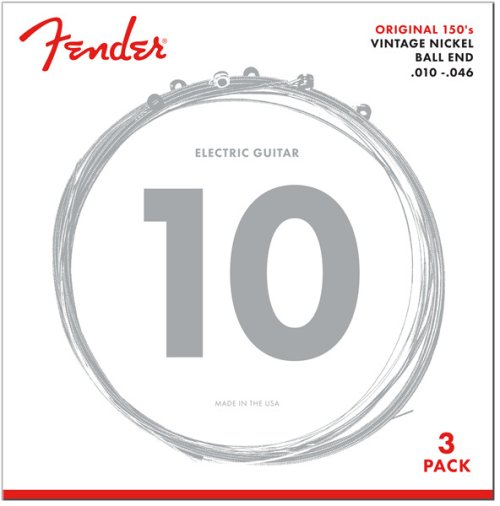 Fender 150R Pure-Nickel Electric Guitar Strings - 3 Pack