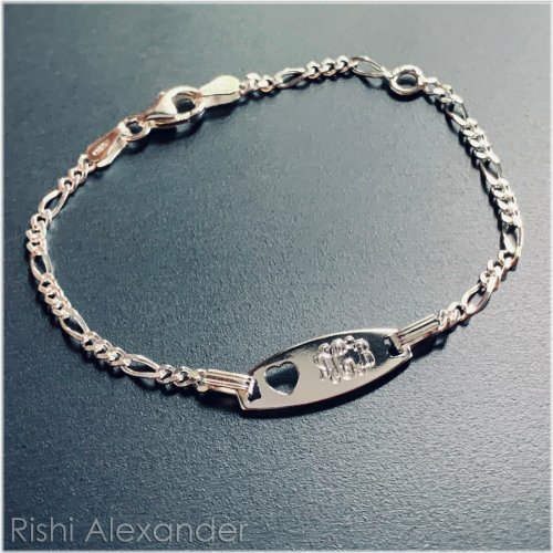 Heart ID Silver Bracelet for Kids