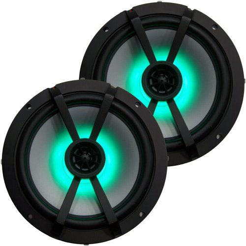 Seaside Illuminators" Marine Speakers - 6.5" LED Speaker Pair with Powerful Sound