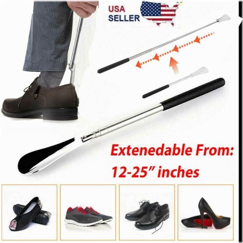 Stainless Steel Extendable Shoe Horn with Extra Long Handle