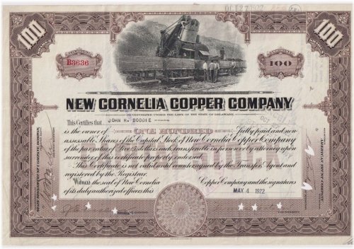 Copper Heritage Certificate