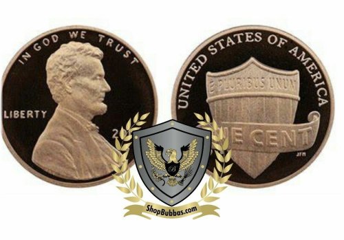 Shield Penny from 2018 S Proof Set