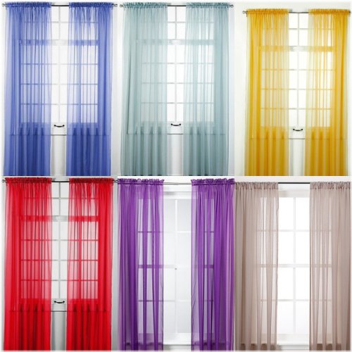 Chic Sheer Collection: Modern Rod Pocket Curtains in Solid Colors