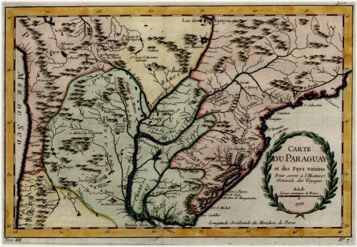 Southern South America 1756 Vintage Map by Bellin