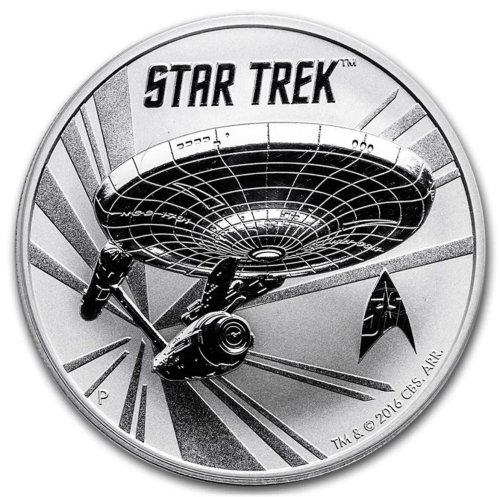 Star Trek Starship Enterprise Silver Commemorative Coin
