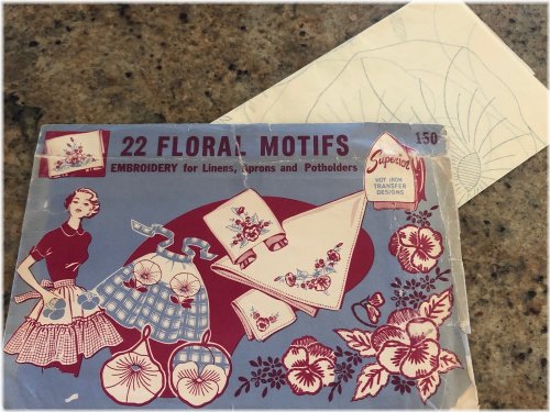 Vintage Floral Embroidery Transfers - 1940's Collection