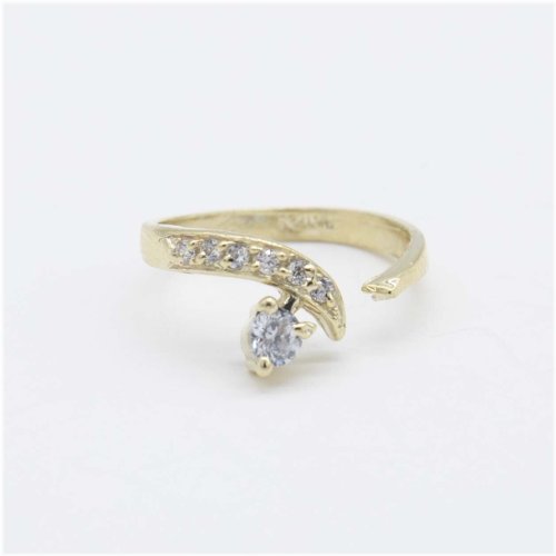 Chevron Gold Toe Ring