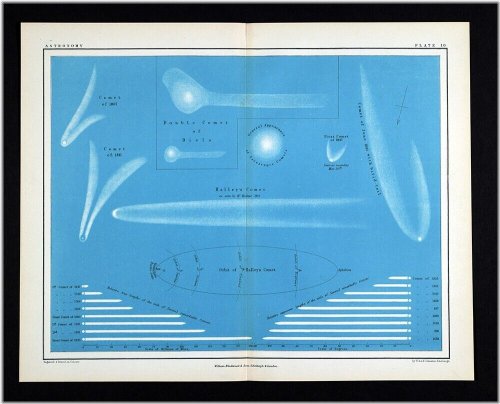 Starry Trails: 1855 Johnston Astronomy Print