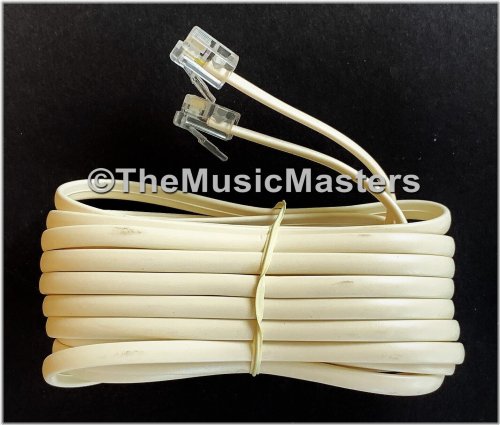 Ivory Modular Telephone Line Extension Wire