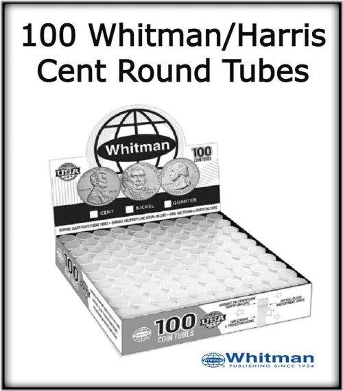 Crystal Clear Penny Coin Tubes by Whitman/Harris