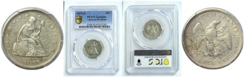 1875-S Twenty Cent Piece in XF Details Grade