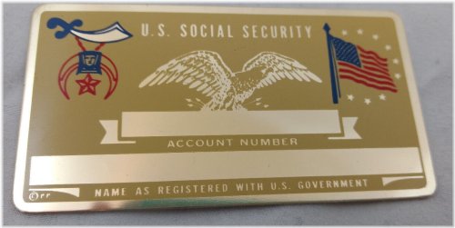 Perma Products Vintage Social Security Card Tag