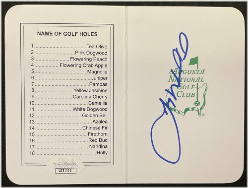 Masters Champion Scorecard Signed by Gary Woodland