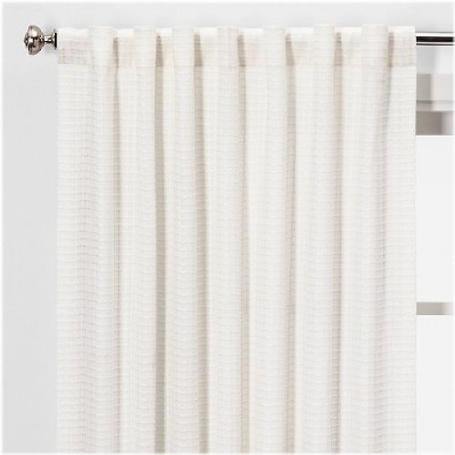 Honeycomb White Window Curtain Panel