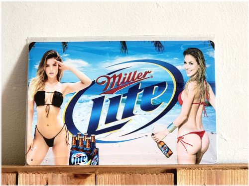 Vintage Miller Lite Beer Tin Sign