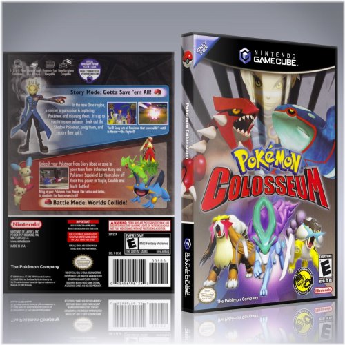 Pokemon Colosseum Case and Inserts - GameCube Replacement