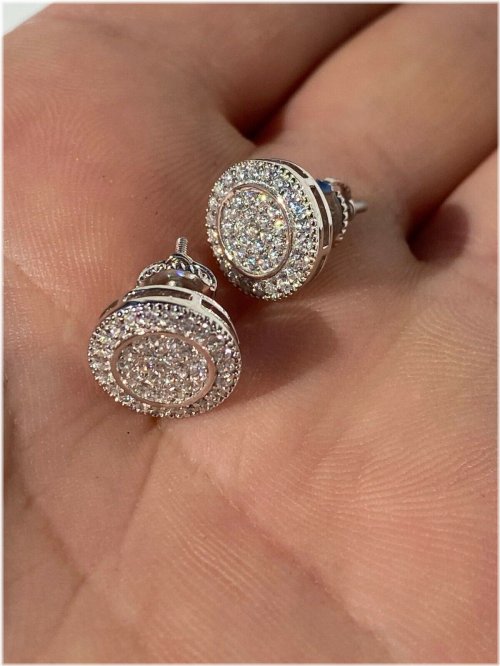 Diamond Studs with Screw Backs for Men