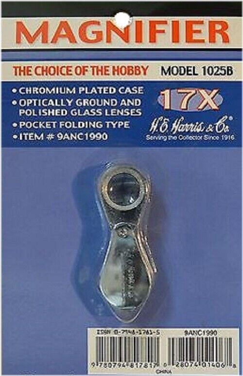 Chrome Plated Pocket Magnifier and Loupe Set by HE Harris