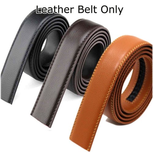 Genuine Leather Automatic Ratchet Belt for Men