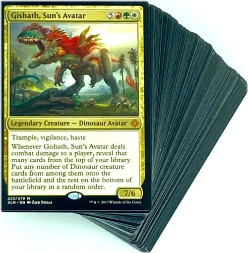 Sun's Reign: A Personalized Dinosaur-Themed Card Game Deck for EDH Magic