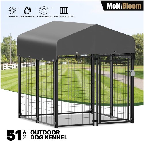 Canine Haven Enclosure with UV-Proof Roof