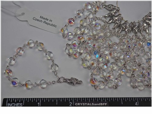 Crystal Charm Rosary Bracelet