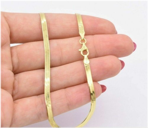 Golden Herringbone Anklet