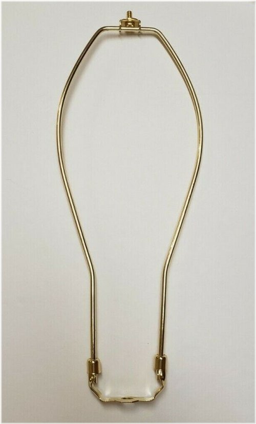 Brass Plated Lamp Harp with Bottom Plate