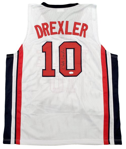 Clyde Drexler Signed Team USA Jersey