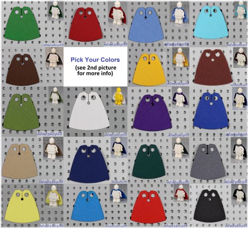 Minifigure Capes - Customizable Fabric Robes for Building Toy Characters