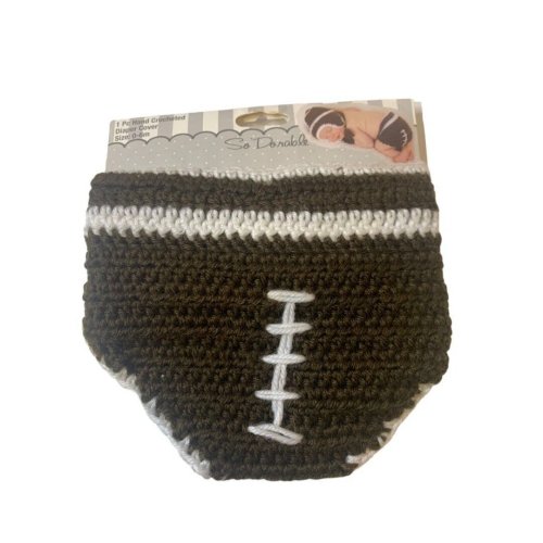 Tiny Touchdown Crocheted Diaper Cover