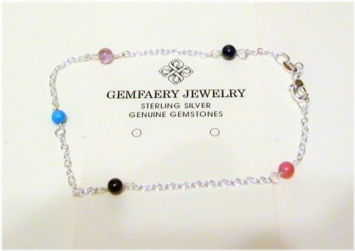 Lapis Gemstone Link Anklet