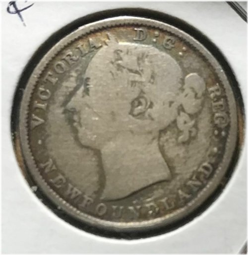 Newfoundland Queen Victoria 20 Cent Coin (1882)