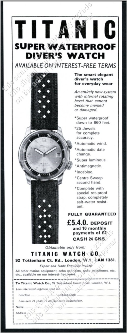 Titanic Timepiece Ad