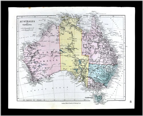 Oceania's Historic Cartographic Treasures: 1885 Stanford Map of Australia and Major Cities