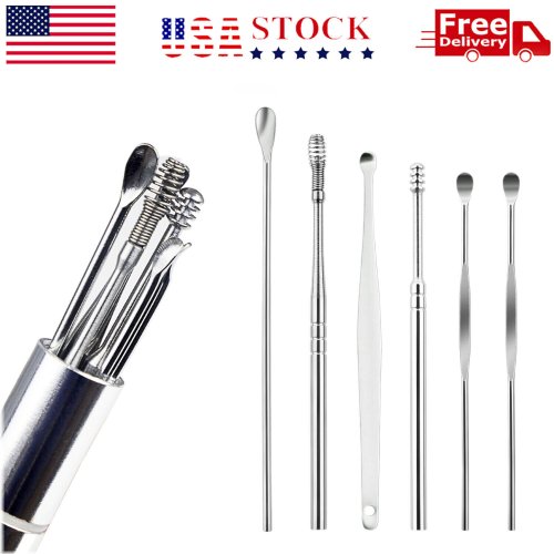 Spring-Flex Ear Cleaning Kit - 7 Piece Set for Safe and Efficient Ear Wax Removal