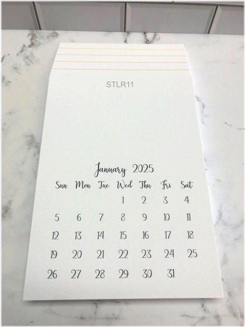 Scripted Calendar Embossing Kit