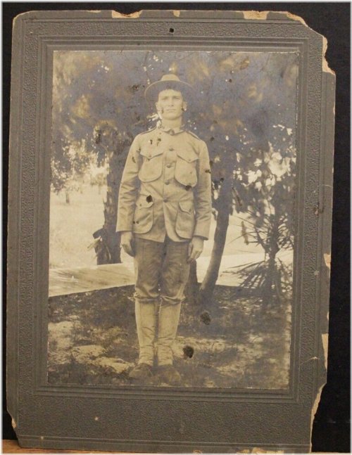 Field Service Artillery Soldier Cabinet Photo circa 1904