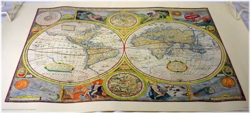 World Map 1651 Print - Vibrant Reproduction