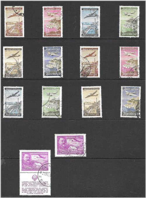 Yugoslavian Airmail Stamp Set from 1947-1948