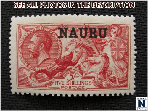 Nauru Colonial Era Stamp - 1916 5sh Carmine (Mint)