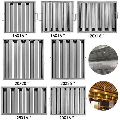 Stainless Steel Grease Exhaust Filter Baffle Set